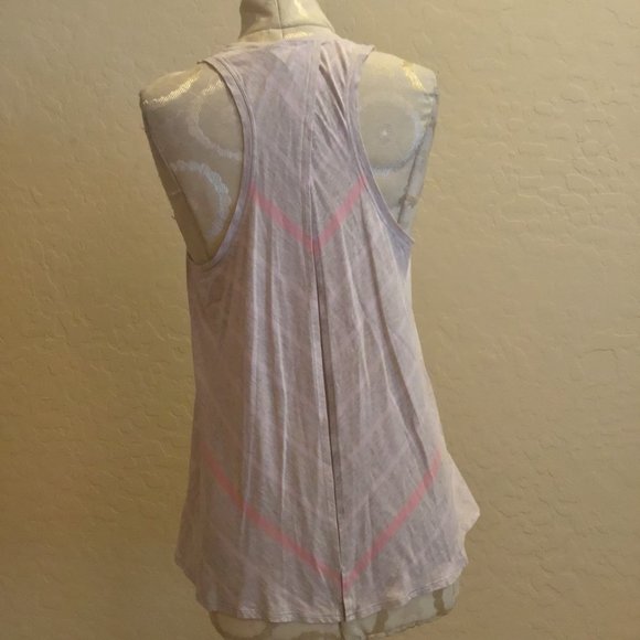 Lululemon All Tied Up Tank Pop Stripe Heathered Dune SIZE 6 SOFT PIMA COTTON TOP - Picture 4 of 4